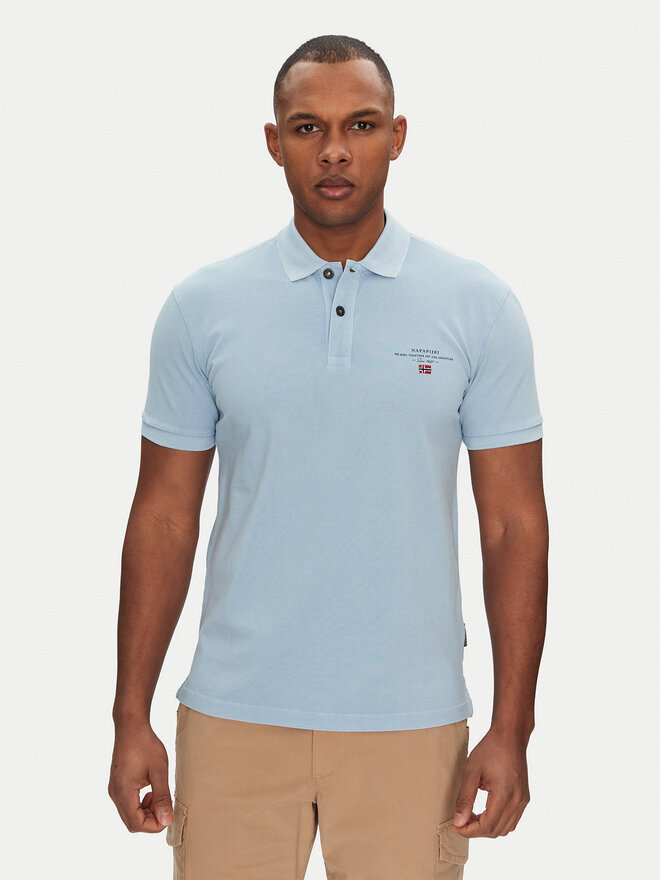 Napapijri Napapijri Poloshirt Elbas NP0A4GDL Himmelblau Regular Fit