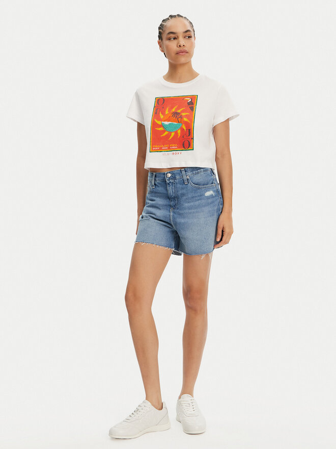 Roxy Roxy Camiseta ERJZT05921 Blanco Relaxed Fit