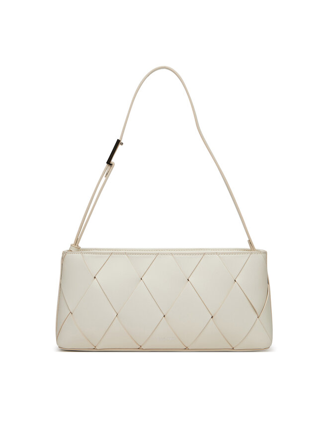 Calvin Klein Handtasche Calvin Klein Ck Woven Elongated Shoulder Bag K60K612992 Weiß