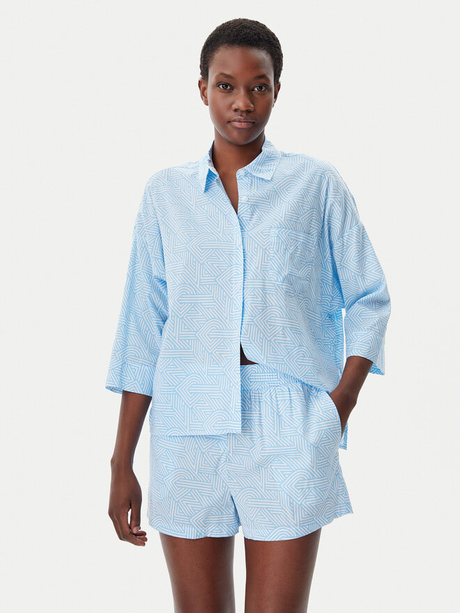 DKNY DKNY Pijama YI50046 Celeste Regular Fit