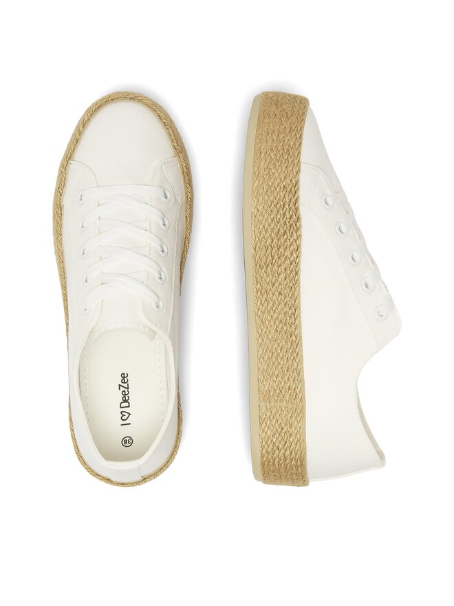DeeZee Espadrilky DeeZee WS19130-3 Biela
