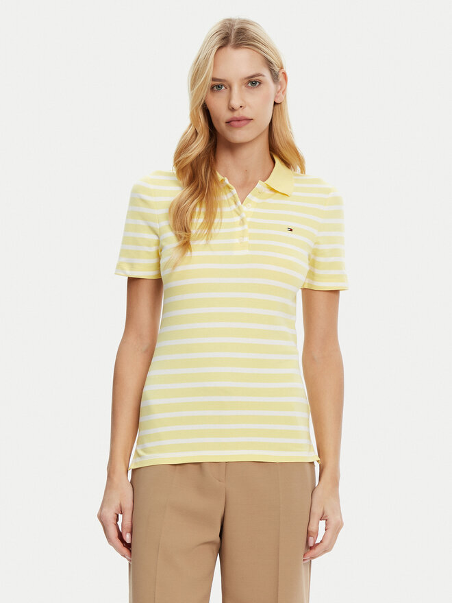 Tommy Hilfiger Tommy Hilfiger Pólóing 1985 WW0WW43225 Sárga Slim Fit