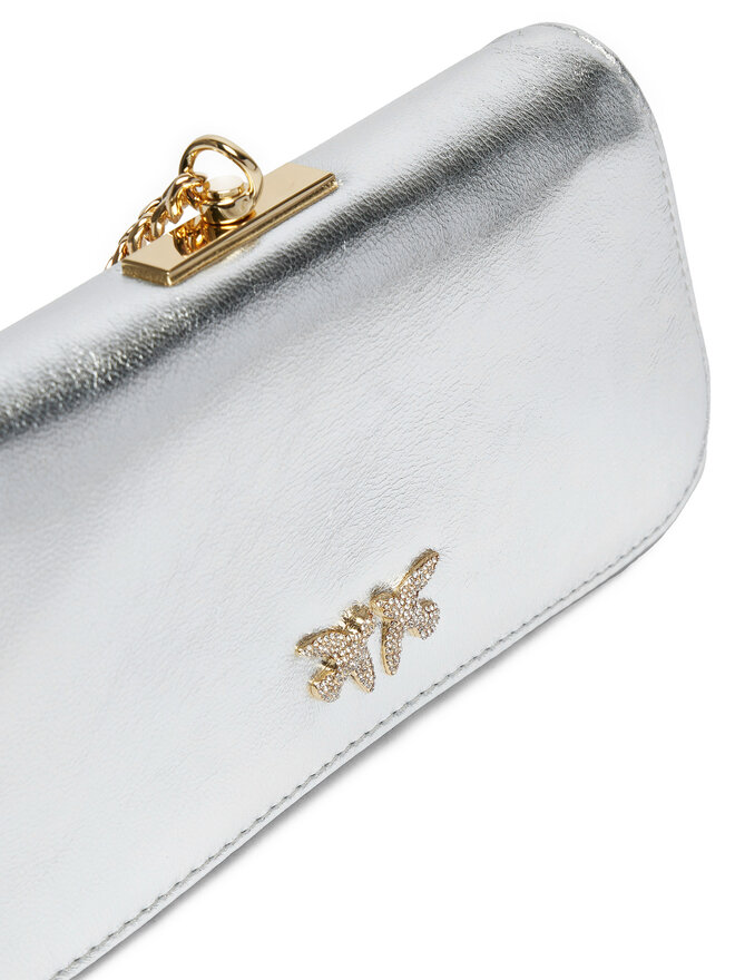 PINKO Kabelka Pinko Marpesia Clutch Stříbrná
