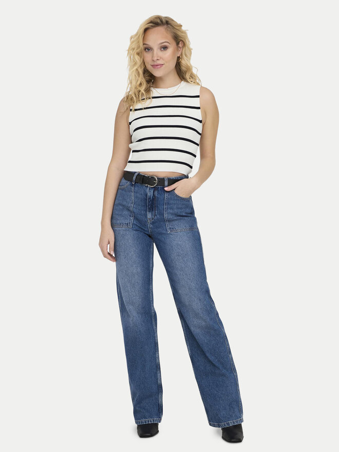 ONLY ONLY Marškinėliai Majli 15255533 Écru Regular Fit