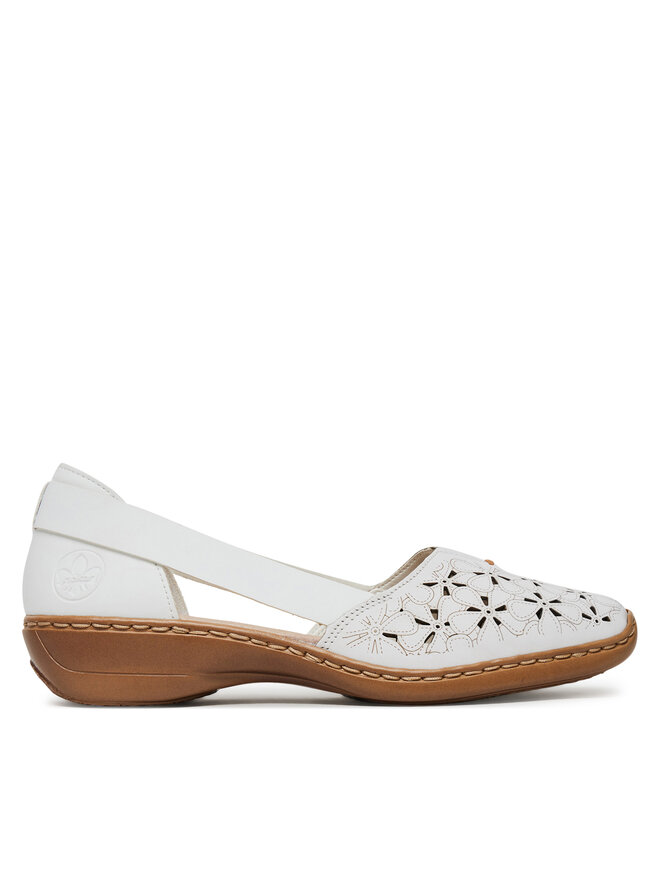 Rieker Pantofi Rieker 41356-80 Alb