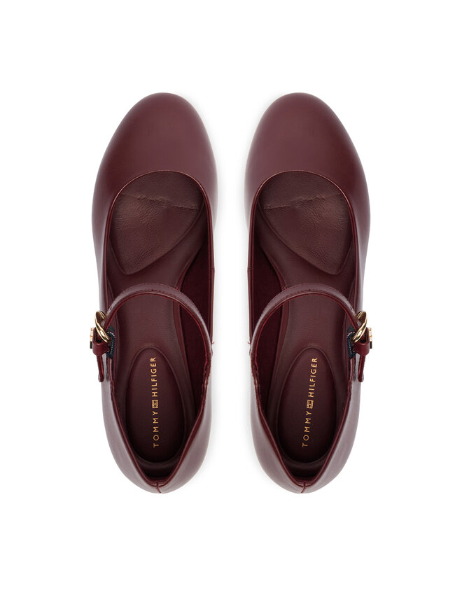 Tommy Hilfiger Pumps Tommy Hilfiger Heeled Maryjane Buckle FW0FW09347 Dunkelrot
