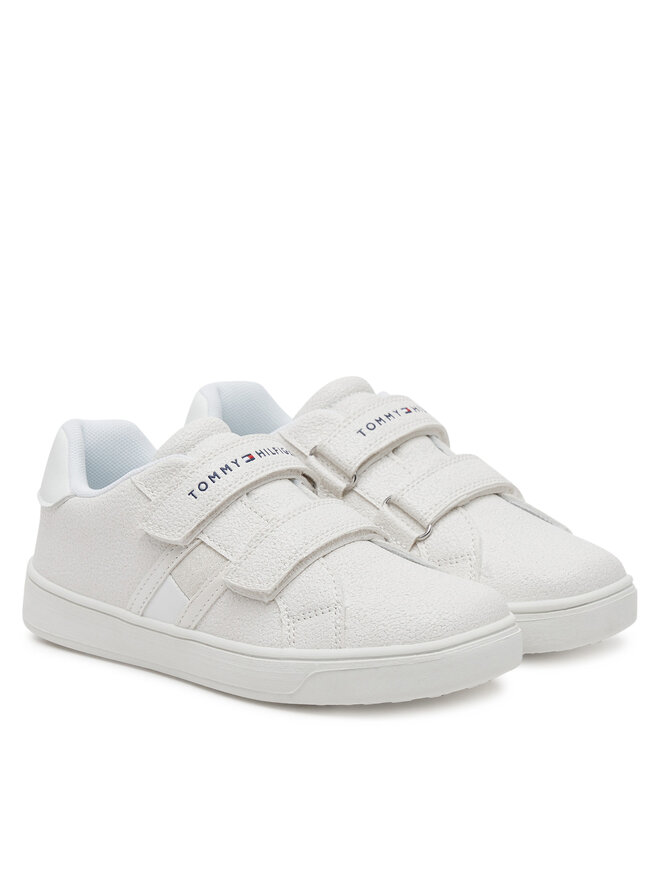 Tommy Hilfiger Αθλητικά Tommy Hilfiger Flag Low Cut Velcro Sneaker T1A9-33726-0375 S Λευκό