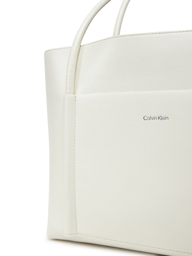 Calvin Klein Borsetta Calvin Klein Ck Linn Medium Shopper K60K613110 Bianco
