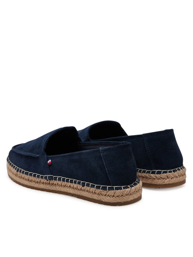 Tommy Hilfiger Espadryle Tommy Hilfiger Hilfiger Flex Espa Suede Loafer FM0FM05392 Granatowy