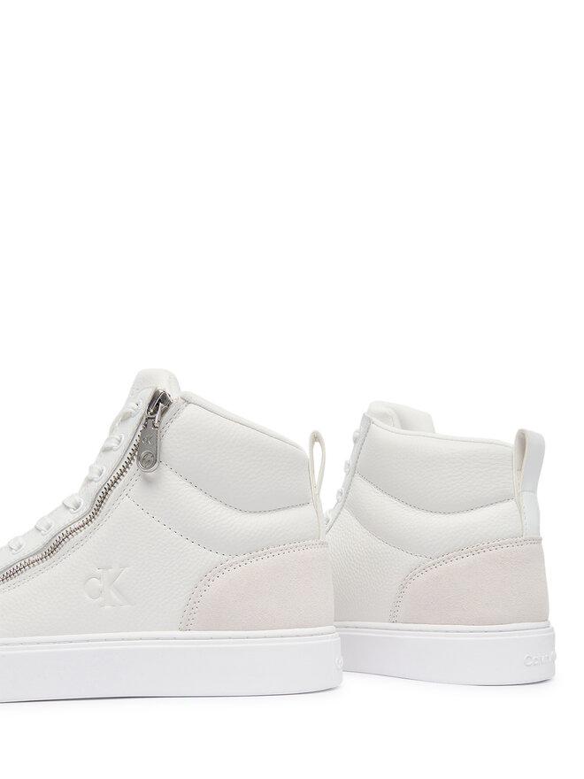 Calvin Klein Zapatillas Calvin Klein Classic Cup Mid Laceup Zip Lth YM0YM01428 Blanco