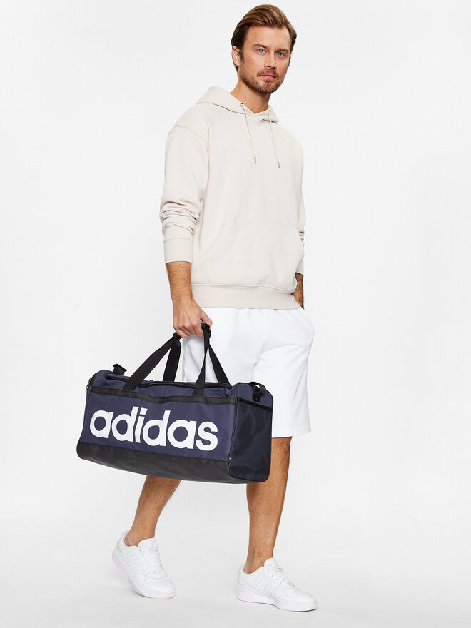 adidas Torba adidas Essentials Linear Duffel Medium HR5349 Granatowy