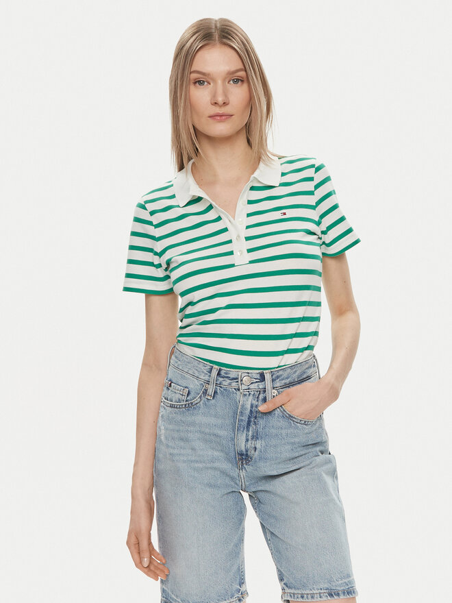 Tommy Hilfiger Tommy Hilfiger Poloshirt 1985 WW0WW39530 Grün Slim Fit