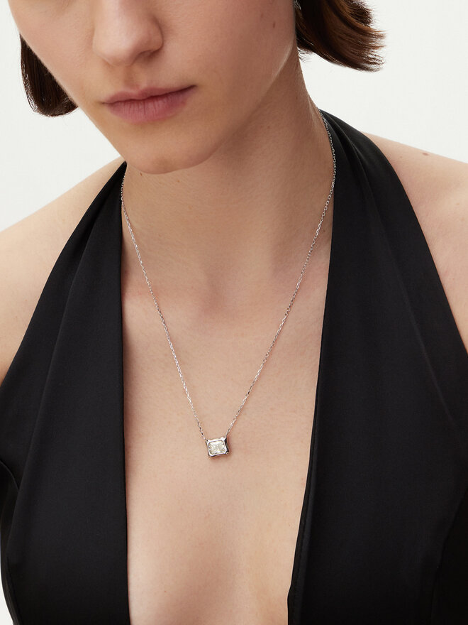 Guess Naszyjnik Guess JUBN05 170JW Srebrny