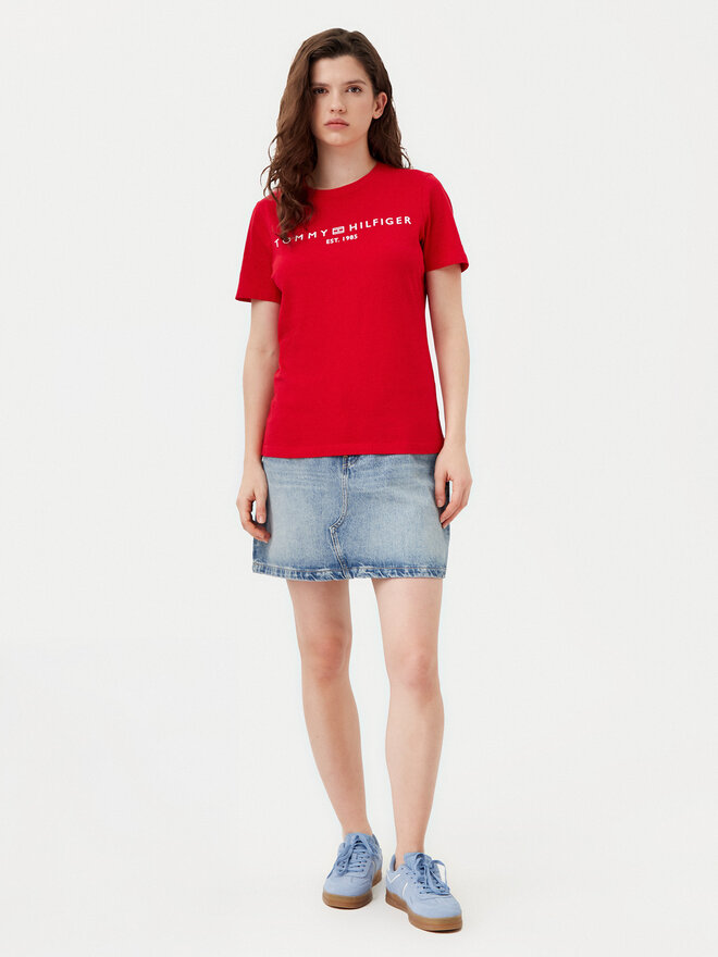 Tommy Hilfiger Tommy Hilfiger Póló WW0WW40276 Piros Regular Fit