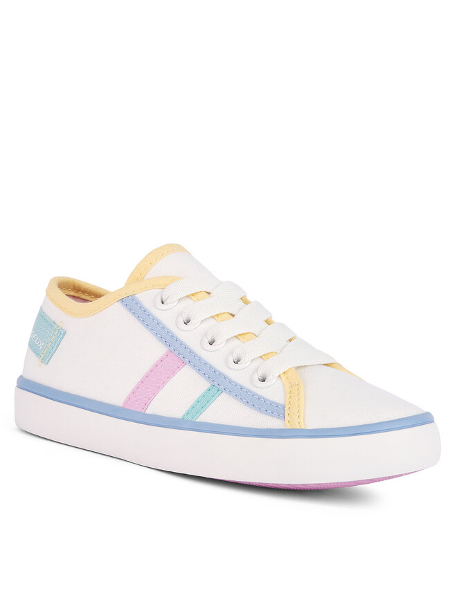 Geox Tenisky Geox J Gisli Girl J454NF 00010 C1372 D Bílá