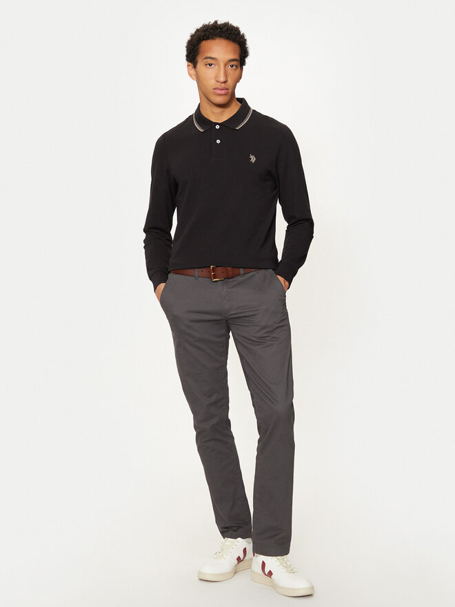 U.S. Polo Assn. U.S. Polo Assn. Polo marškinėliai MUP2255 Juoda Regular Fit
