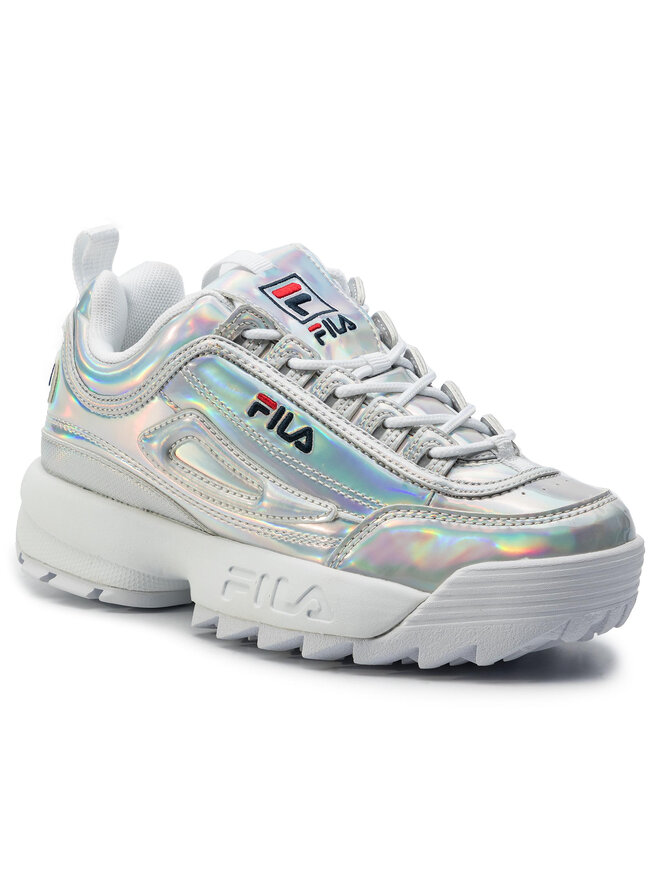 Fila disruptor low silver new arrivals