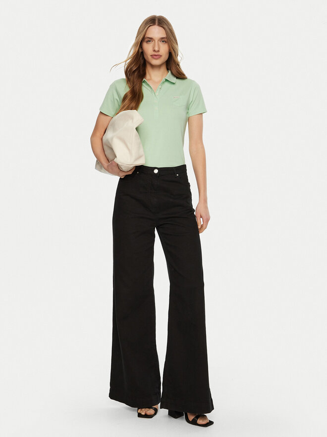 Guess Guess Polo marškinėliai W5RP47 KARS2 Žalia Regular Fit