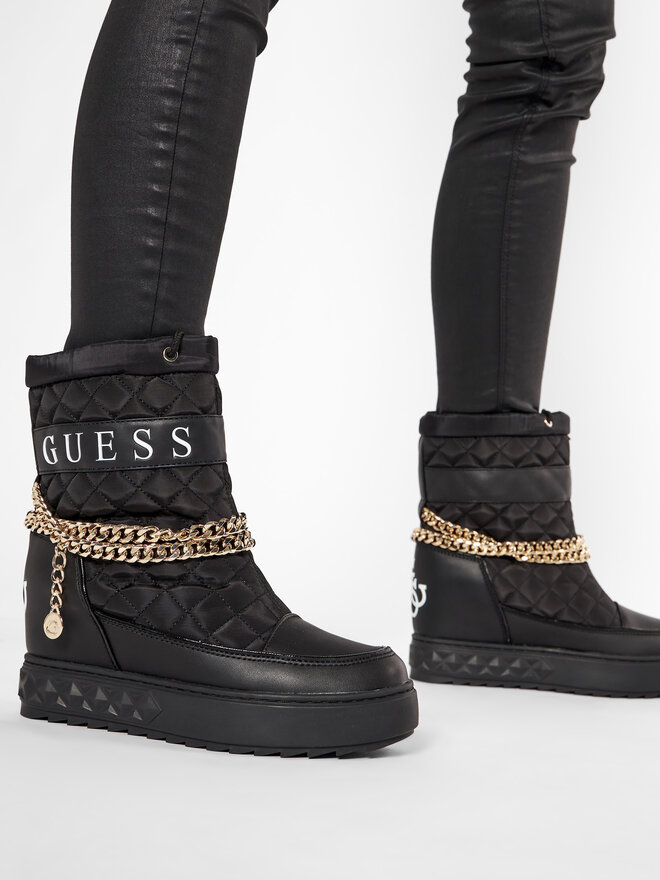 Guess Botki Guess Fariba FL8FRB FAB12 Czarny