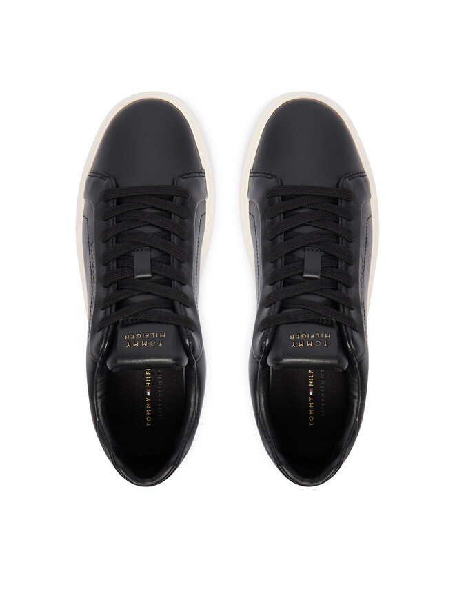 Tommy Hilfiger Sneakers Tommy Hilfiger Icon Court Light Weight Shinny FW0FW08949 Schwarz