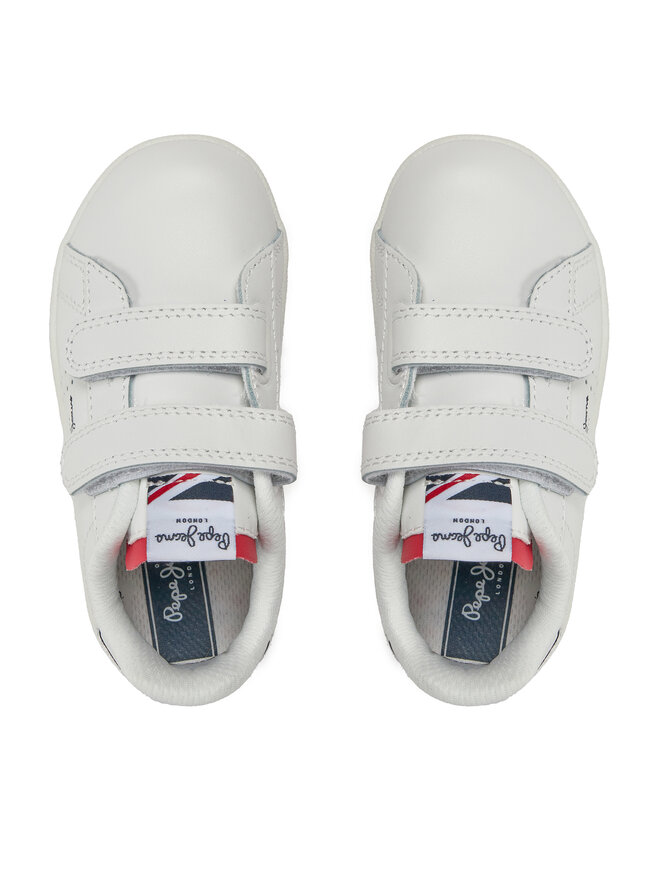 Pepe Jeans Sneakersy Pepe Jeans Player Basic Bk PBS00002 Biela