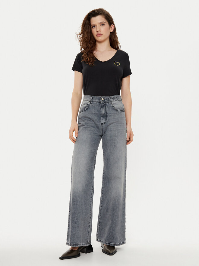 Pieces Pieces Marškinėliai New Billy 17102921 Juoda Regular Fit