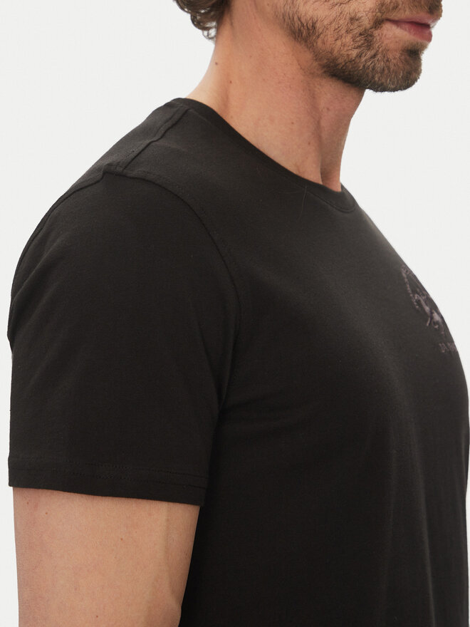 La Martina La Martina T-Shirt Vernie MAR009 JS206 Schwarz Regular Fit