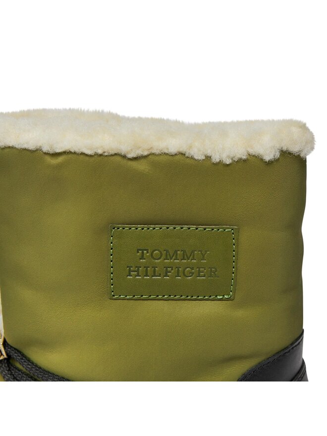Tommy Hilfiger Снігоходи Tommy Hilfiger Tommy Essential Snowboot FW0FW07504 Зелений