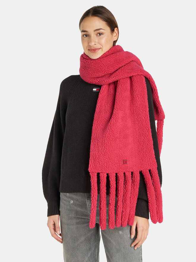 Tommy Jeans Schal Tommy Jeans Tjw Cosy Knit Fancy Scarf AW0AW15476 Rosa