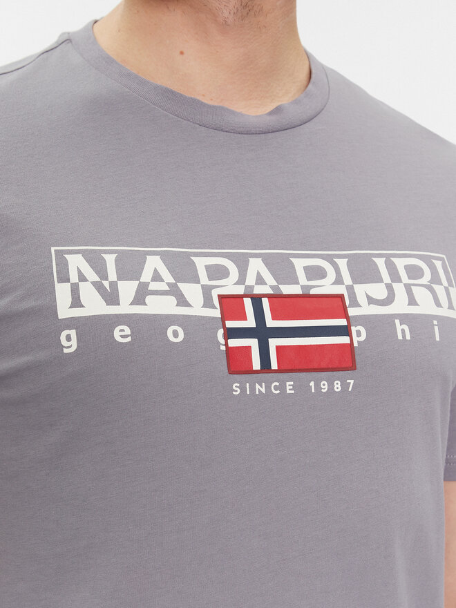 Napapijri Napapijri Camiseta S-Aylmer NP0A4HTO Gris Regular Fit