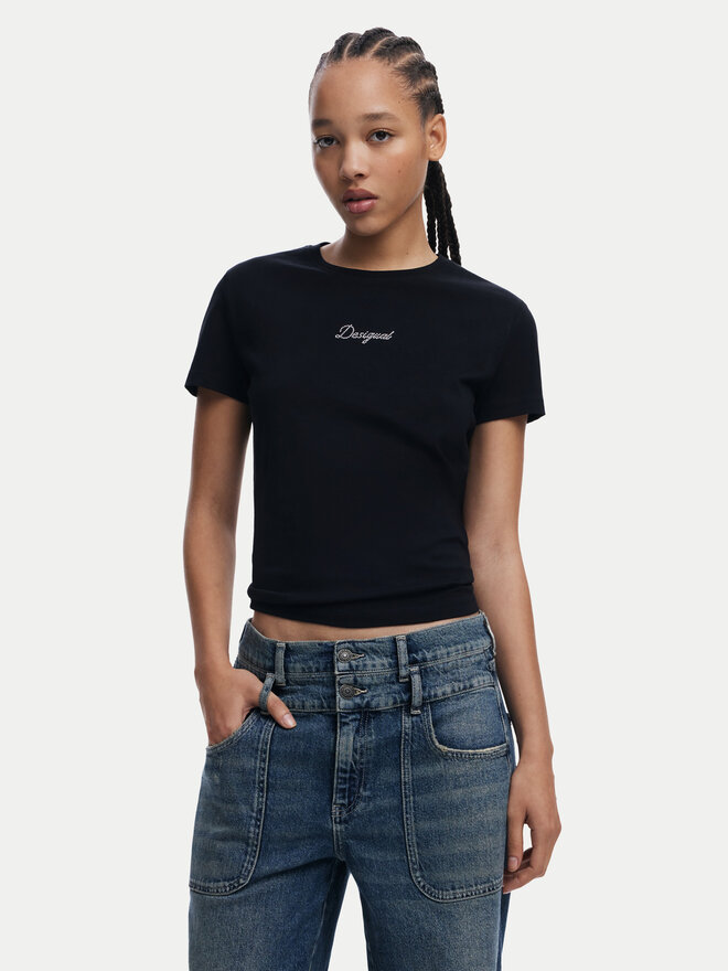 Desigual Desigual Camiseta 25SWTK15 Negro Regular Fit