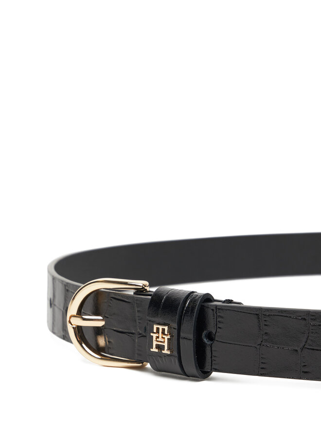 Tommy Hilfiger Curea de Damă Tommy Hilfiger Essential Effortless 2.5 Croc Go AW0AW17755 Negru
