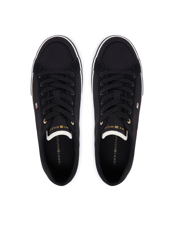 Tommy Hilfiger Sneakers aus Stoff Tommy Hilfiger Th Low FW0FW09390 Schwarz