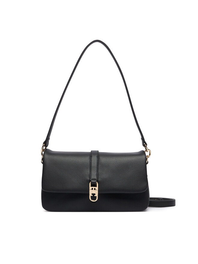 Tommy Hilfiger Handtasche Tommy Hilfiger Th Libre Conv Flap Crossover AW0AW19195 Schwarz