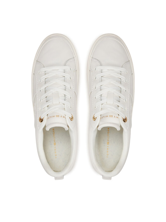 Tommy Hilfiger Sneakers Tommy Hilfiger Essential Vulc Sneaker Monogram FW0FW07945 Écru