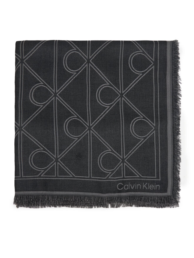 Calvin Klein Tuch Calvin Klein Emblem Aop Contrast Lw Square Sc LV04F8077G Schwarz