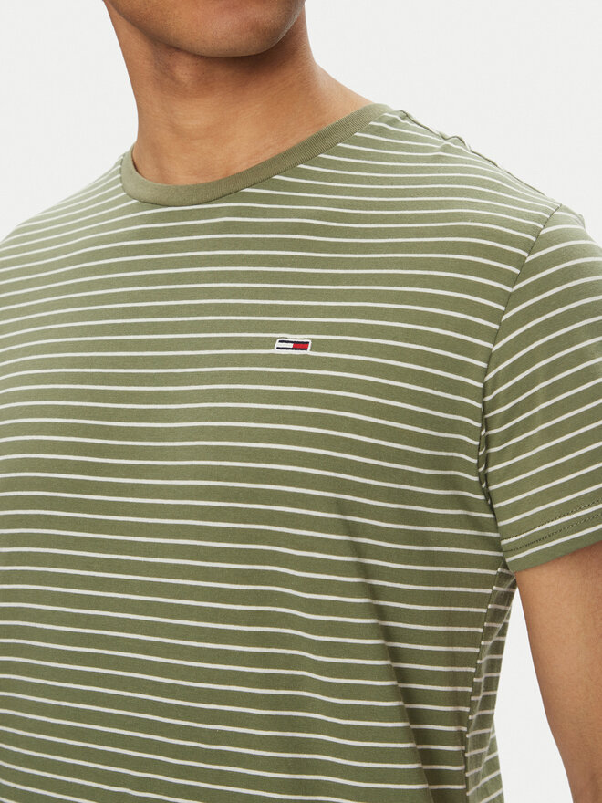 Tommy Jeans Tommy Jeans Marškinėliai DM0DM20377 Žalia Slim Fit
