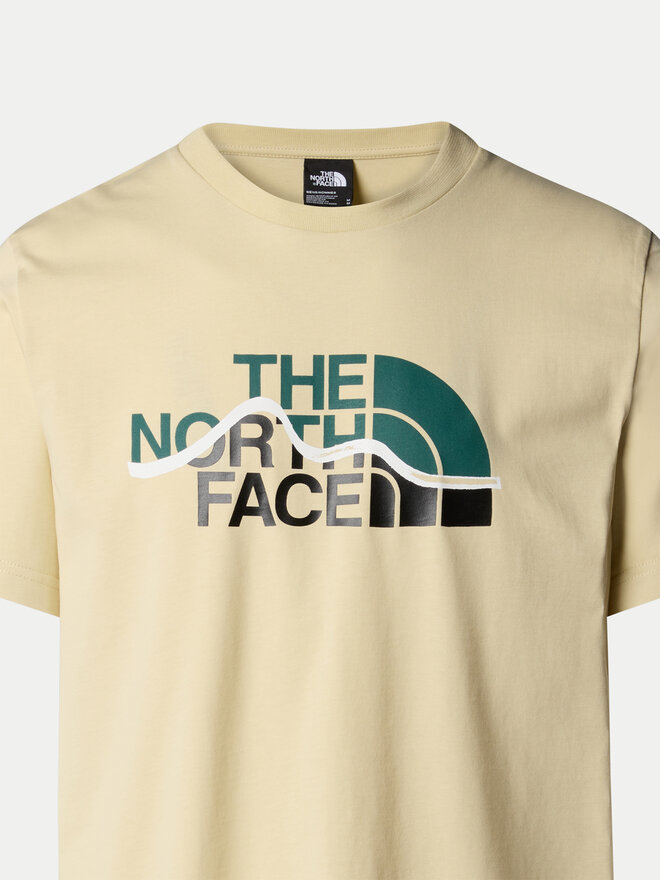 The North Face The North Face Marškinėliai Mountain Line NF0A87NT Smėlio Regular Fit