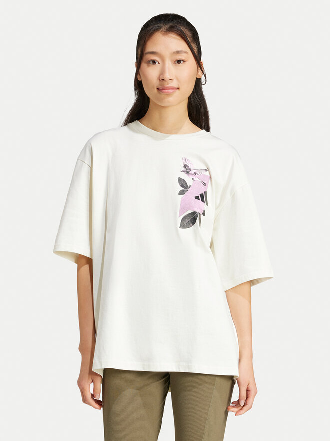adidas adidas Camiseta Lens Elevated Graphic JN6574 Blanco Oversize