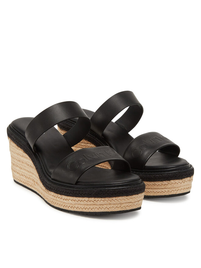 Calvin Klein Espadryle Calvin Klein Wedge Sandal 50 - He HW0HW02375 Czarny