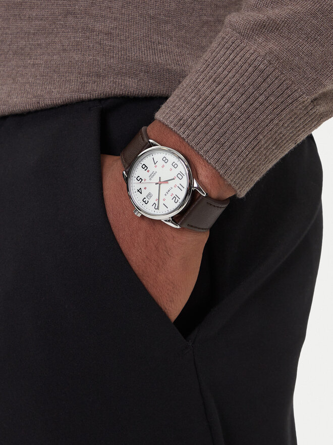 Timex Годинник Timex Easy Reader Classic TW2Y12600 Коричневий