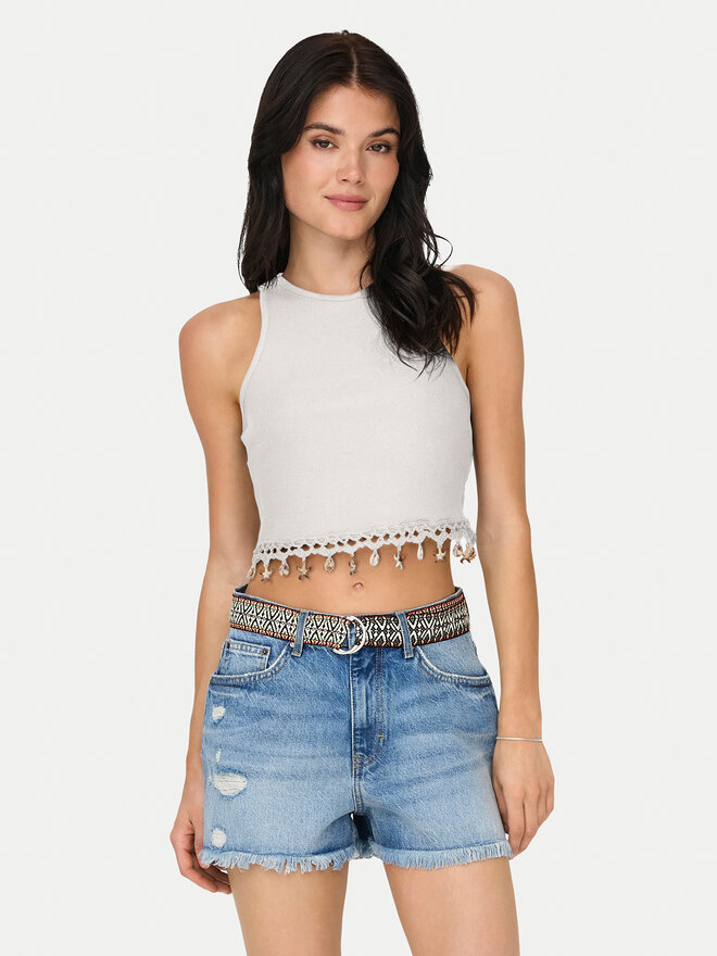 ONLY ONLY Top Shelly 15325019 Weiß Slim Fit