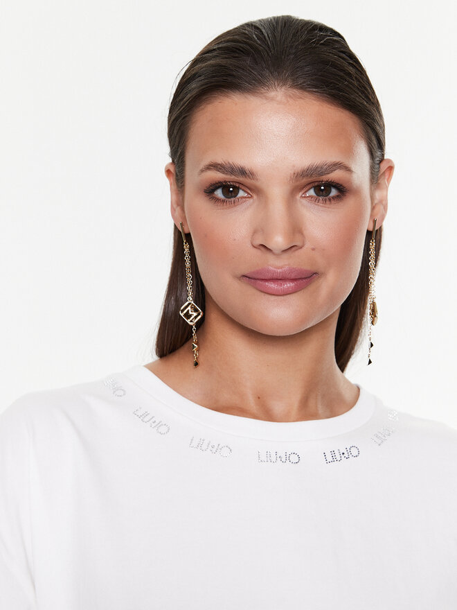 Liu Jo Sport Liu Jo Sport Póló TA3074 J0088 Fehér Relaxed Fit