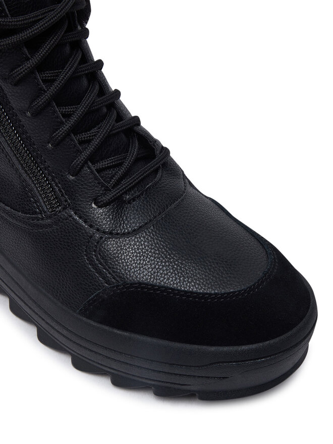 Geox Schnürschuhe Geox D46WNB 0FE22 C9999 Schwarz