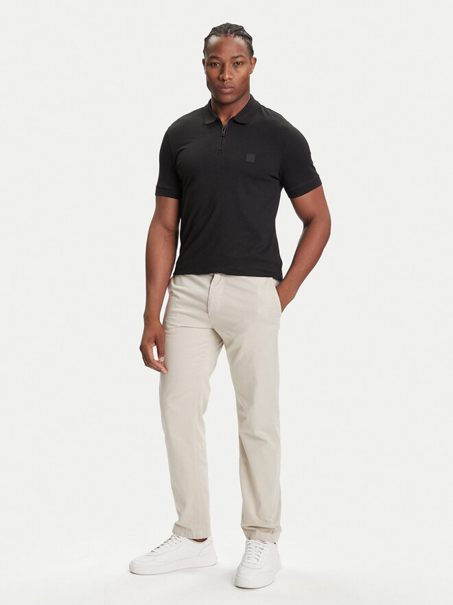 BOSS BOSS Поло Passerzip 50537507 Чорний Slim Fit