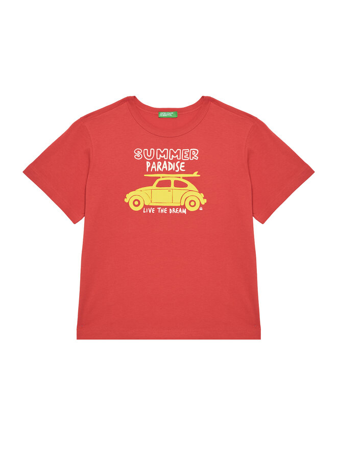 United Colors Of Benetton United Colors Of Benetton Camiseta 3JERG10JQ Rojo Regular Fit