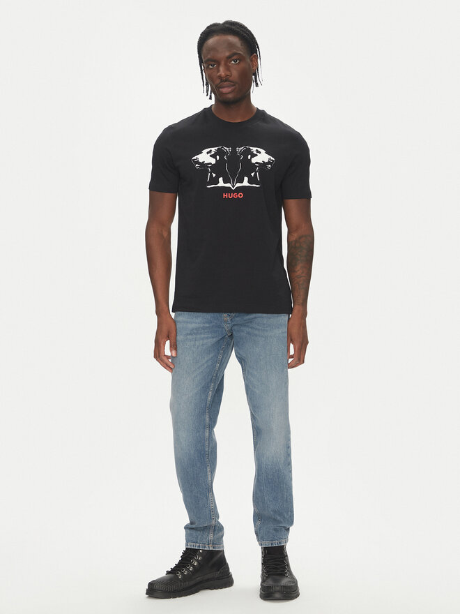 HUGO HUGO T-Shirt Dobero 50542734 Μαύρο Regular Fit