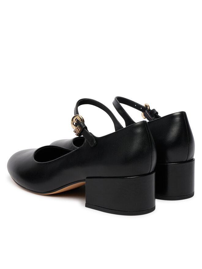 Tommy Hilfiger Pumps Tommy Hilfiger Heeled Maryjane Buckle FW0FW09347 Schwarz