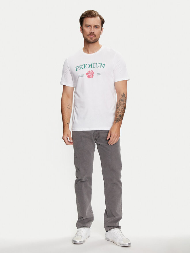 Jack&Jones Jack&Jones Camiseta Jprblaalfie 12259673 Blanco Regular Fit