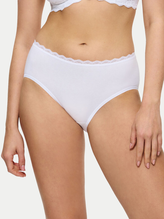 Triumph Triumph Klasične spodnje hlačke Feel Of Cotton 10224959 Bela